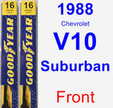 Front Wiper Blade Pack for 1988 Chevrolet V10 Suburban - Premium