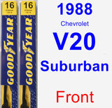 Front Wiper Blade Pack for 1988 Chevrolet V20 Suburban - Premium