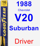 Driver Wiper Blade for 1988 Chevrolet V20 Suburban - Premium