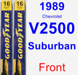 Front Wiper Blade Pack for 1989 Chevrolet V2500 Suburban - Premium