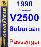 Passenger Wiper Blade for 1990 Chevrolet V2500 Suburban - Premium