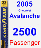 Passenger Wiper Blade for 2005 Chevrolet Avalanche 2500 - Premium