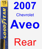 Rear Wiper Blade for 2007 Chevrolet Aveo - Premium