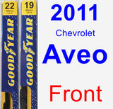 Front Wiper Blade Pack for 2011 Chevrolet Aveo - Premium