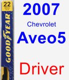 Driver Wiper Blade for 2007 Chevrolet Aveo5 - Premium