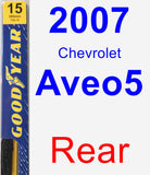 Rear Wiper Blade for 2007 Chevrolet Aveo5 - Premium