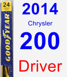 Driver Wiper Blade for 2014 Chrysler 200 - Premium