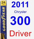 Driver Wiper Blade for 2011 Chrysler 300 - Premium