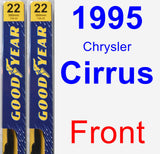 Front Wiper Blade Pack for 1995 Chrysler Cirrus - Premium