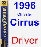 Driver Wiper Blade for 1996 Chrysler Cirrus - Premium