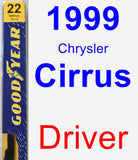 Driver Wiper Blade for 1999 Chrysler Cirrus - Premium