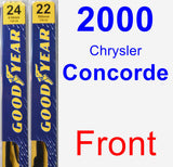 Front Wiper Blade Pack for 2000 Chrysler Concorde - Premium