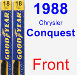 Front Wiper Blade Pack for 1988 Chrysler Conquest - Premium