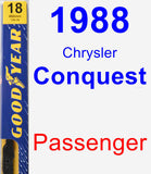 Passenger Wiper Blade for 1988 Chrysler Conquest - Premium
