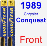 Front Wiper Blade Pack for 1989 Chrysler Conquest - Premium