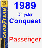 Passenger Wiper Blade for 1989 Chrysler Conquest - Premium