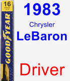 Driver Wiper Blade for 1983 Chrysler LeBaron - Premium