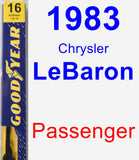 Passenger Wiper Blade for 1983 Chrysler LeBaron - Premium