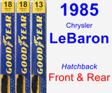 Front & Rear Wiper Blade Pack for 1985 Chrysler LeBaron - Premium