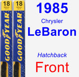 Front Wiper Blade Pack for 1985 Chrysler LeBaron - Premium