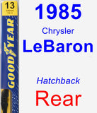 Rear Wiper Blade for 1985 Chrysler LeBaron - Premium
