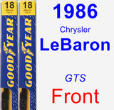 Front Wiper Blade Pack for 1986 Chrysler LeBaron - Premium