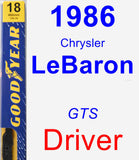 Driver Wiper Blade for 1986 Chrysler LeBaron - Premium