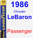 Passenger Wiper Blade for 1986 Chrysler LeBaron - Premium