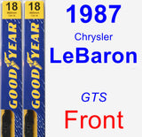 Front Wiper Blade Pack for 1987 Chrysler LeBaron - Premium