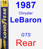 Rear Wiper Blade for 1987 Chrysler LeBaron - Premium