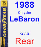 Rear Wiper Blade for 1988 Chrysler LeBaron - Premium