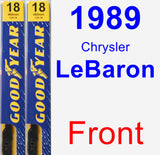 Front Wiper Blade Pack for 1989 Chrysler LeBaron - Premium