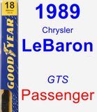 Passenger Wiper Blade for 1989 Chrysler LeBaron - Premium
