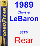 Rear Wiper Blade for 1989 Chrysler LeBaron - Premium