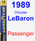 Passenger Wiper Blade for 1989 Chrysler LeBaron - Premium