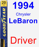Driver Wiper Blade for 1994 Chrysler LeBaron - Premium