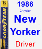 Driver Wiper Blade for 1986 Chrysler New Yorker - Premium