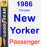 Passenger Wiper Blade for 1986 Chrysler New Yorker - Premium