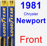 Front Wiper Blade Pack for 1981 Chrysler Newport - Premium