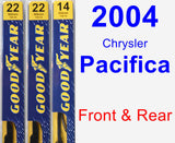 Front & Rear Wiper Blade Pack for 2004 Chrysler Pacifica - Premium