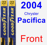 Front Wiper Blade Pack for 2004 Chrysler Pacifica - Premium