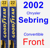 Front Wiper Blade Pack for 2002 Chrysler Sebring - Premium