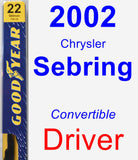 Driver Wiper Blade for 2002 Chrysler Sebring - Premium