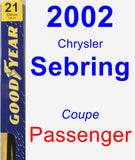 Passenger Wiper Blade for 2002 Chrysler Sebring - Premium