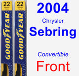 Front Wiper Blade Pack for 2004 Chrysler Sebring - Premium