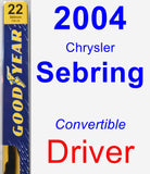 Driver Wiper Blade for 2004 Chrysler Sebring - Premium