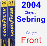 Front Wiper Blade Pack for 2004 Chrysler Sebring - Premium