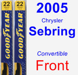 Front Wiper Blade Pack for 2005 Chrysler Sebring - Premium