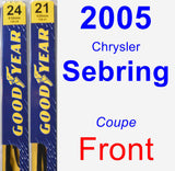 Front Wiper Blade Pack for 2005 Chrysler Sebring - Premium