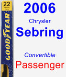 Passenger Wiper Blade for 2006 Chrysler Sebring - Premium